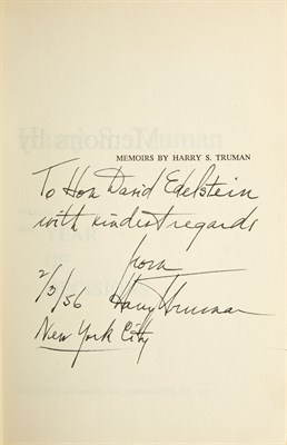 Lot 195 - TRUMAN, HARRY Memoirs by... Year of Decisions....
