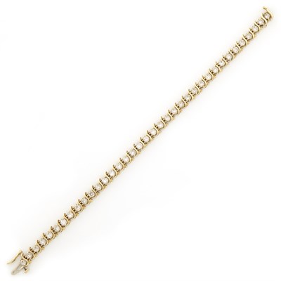 Lot 1930 - Gold and Diamond Bracelet