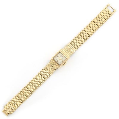 Lot 1491 - Gold Wristwatch, Black, Star & Frost, Gorham