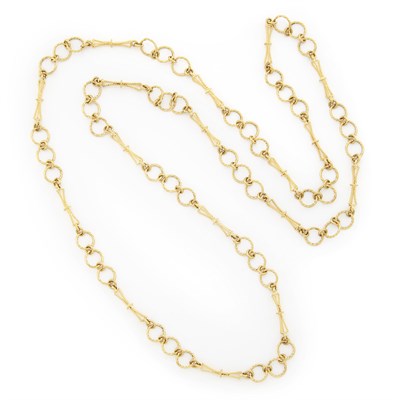 Lot 1574 - Gold Fancy Link Necklace