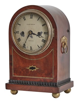 Lot 184 - Regency Brass-Inlaid Mahogany Bracket Clock K....