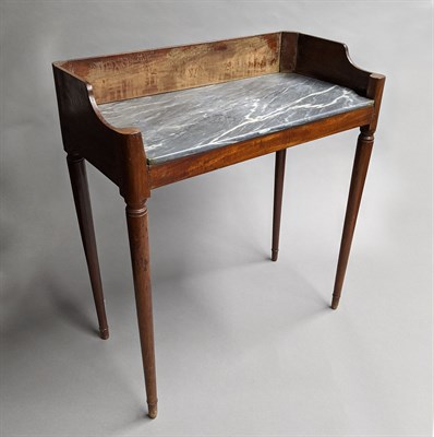 Lot 315 - Continental Mahogany and Marble Side Table...