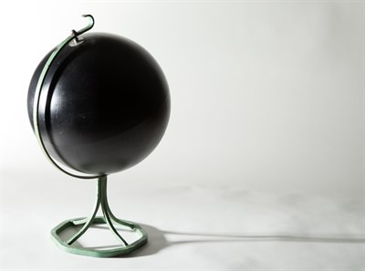 Lot 273 - Slate Globe on Enameled Metal Stand Height...