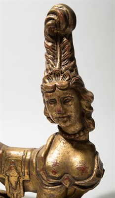 Lot 283 - Carved and Gilt Wood Sphinx Sculpture Height...