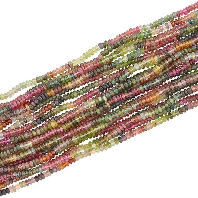 Lot 47 - Multistrand Multicolored Tourmaline Bead and Gold Bracelet, Verdura