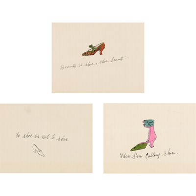 Lot 212 - Andy Warhol BEAUTY IS SHOE, SHOE IS BEAUTY; TO...