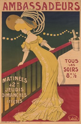 Lot 117 - Carbrali AMBASSADEURS Color lithograph, 1890,...