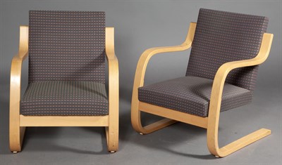 Lot 481 - Pair of Upholstered Bentwood 42 Cantilever...