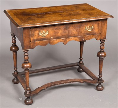 Lot 171 - William and Mary Style Inlaid Walnut Side...