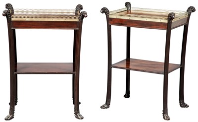 Lot 355 - Regency Mahogany and Brass-Mounted Two-Tier...