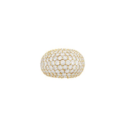 Lot 424 - Gold and Diamond Dome Ring