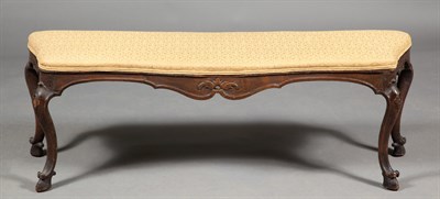 Lot 390 - Italian Walnut Long Bench Height 18 inches,...