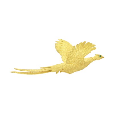 Lot 634 - Gold Pheasant Clip-Brooch, Hermès, Paris