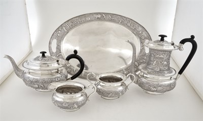 Lot 306 - Indian Sterling Silver Coffee Service on Tray...