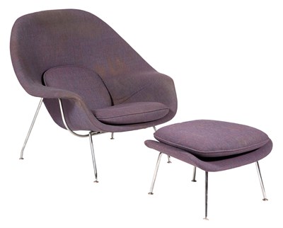 Lot 345 - Eero Saarinen Womb Chair and Ottoman...