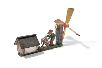 Lot 62 - Home Made "Man Fishing" Weather Vane Painted...