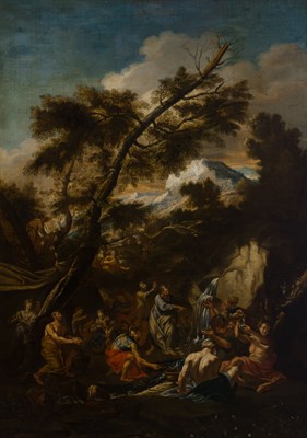 Lot 14 - Follower of Pier Francesco Mola Moses Striking...