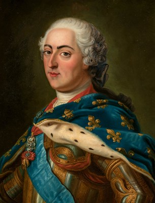 Lot 52 - After Carle van Loo Portrait of Louis XV in...