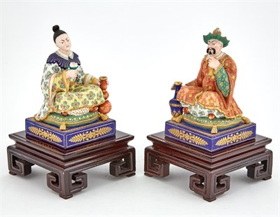 Lot 1312 - Pair of Paris Polychrome Bisque Porcelain...