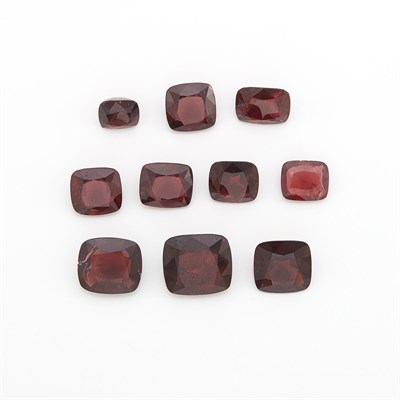 Lot 2113 - Ten Unmounted Red Spinels