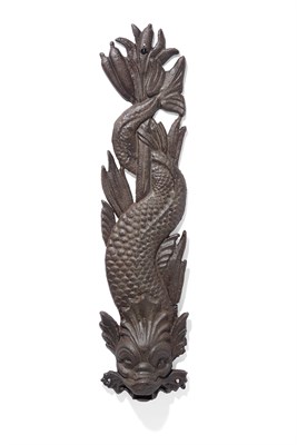 Lot 304 - Cast Iron Dolphin-form Fountain Head In...