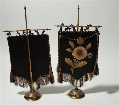 Lot 294 - Pair of Miniature Table Screens with...