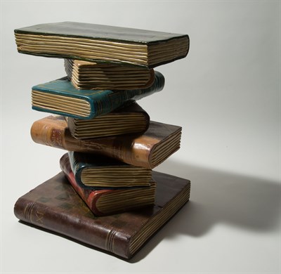 Lot 286 - Faux Book Stand Carved wood, gessoed,...