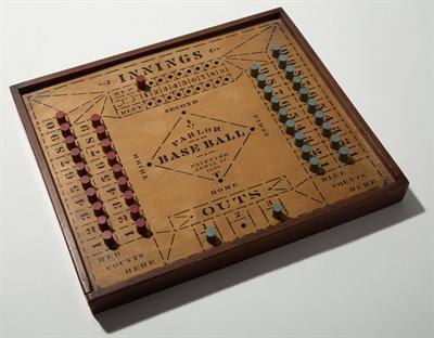Lot 129 - Folk Art 'Parlor Baseball' Game Labeled...