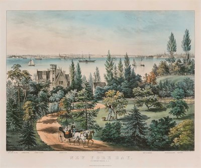 Lot 100 - Currier & Ives, publishers NEW YORK BAY, FROM...