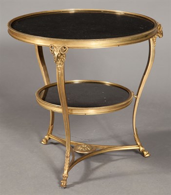 Lot 151 - Louis XVI Style Ormolu and Black Marble...