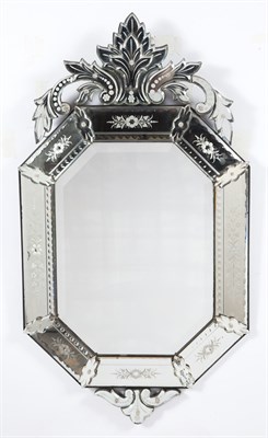 Lot 174 - Venetian Style Mirror Framed Mirror Height 42...