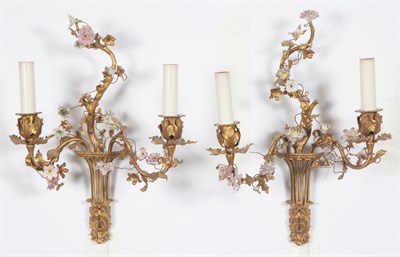 Lot 237 - Pair of Louis XV Style Gilt-Metal and...