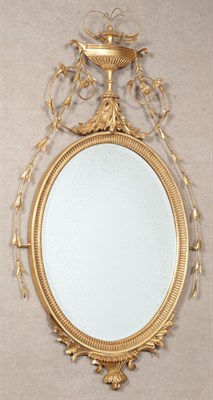 Lot 300 - George III Style Giltwood Mirror Height 61 3/4...
