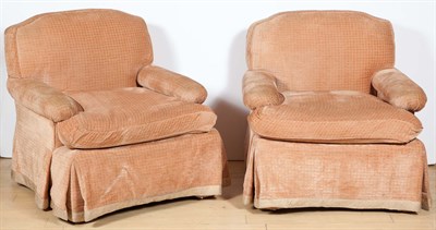 Lot 313 - Pair of Upholstered Club Chairs Height 34...