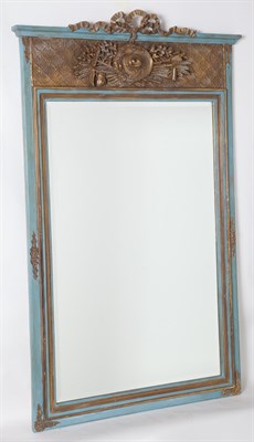 Lot 413 - Louis XVI Style Painted and Parcel-Gilt Mirror...