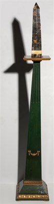 Lot 90 - Composite Obelisk on Painted Wood Pedestal...