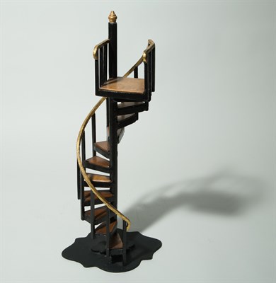 Lot 83 - Staircase Model Painted metal with wood....