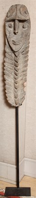 Lot 139 - Carved and Painted Tribal Mask on Stand Height...