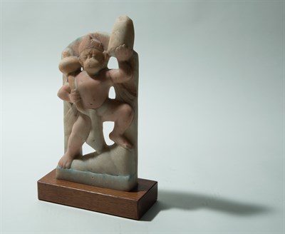 Lot 102 - Carved Stone Indian Statue of Hanuman On wood...