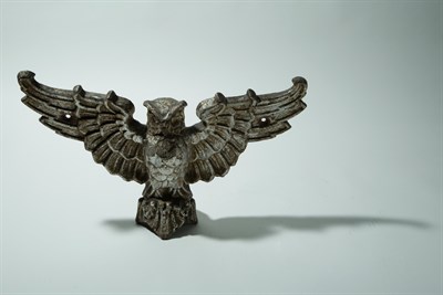 Lot 94 - Patinated Architectural Metal Owl Height 11...