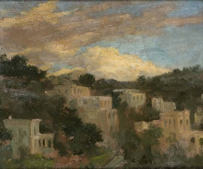 Lot 17 - Continental School 19th Century Hillside Town...