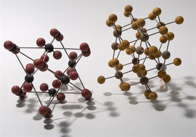 Lot 281 - Two Chemistry Molecule Models Painted wood...