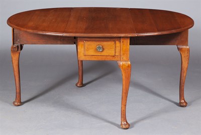 Lot 357 - Queen Anne Walnut Drop-Leaf Table Possibly...