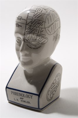 Lot 178 - Ceramic Phrenology Bust Height 11 1/4 inches;...