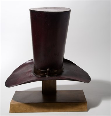 Lot 241 - Painted Metal Top Hat Haberdasher Trade Sign...