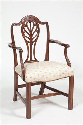 Lot 541 - George III Mahogany Open Armchair Height 37...