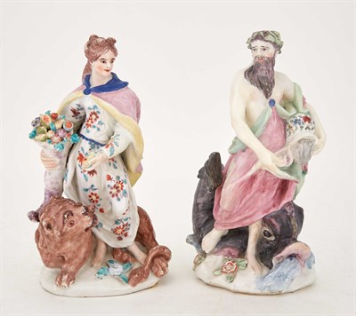Lot 254 - English Porcelain Figure of Ceres and the Lion...