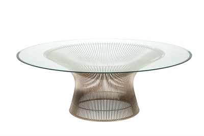Lot 366 - Warren Platner Chrome Plated Metal and Glass...