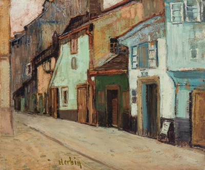 Lot 56 - Auguste Herbin French, 1882-1960 Scene du Rue...