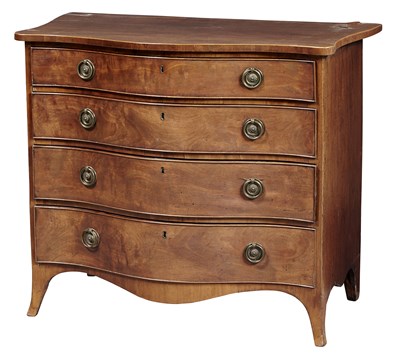 Lot 1112 - George III Mahogany Serpentine Chest of...